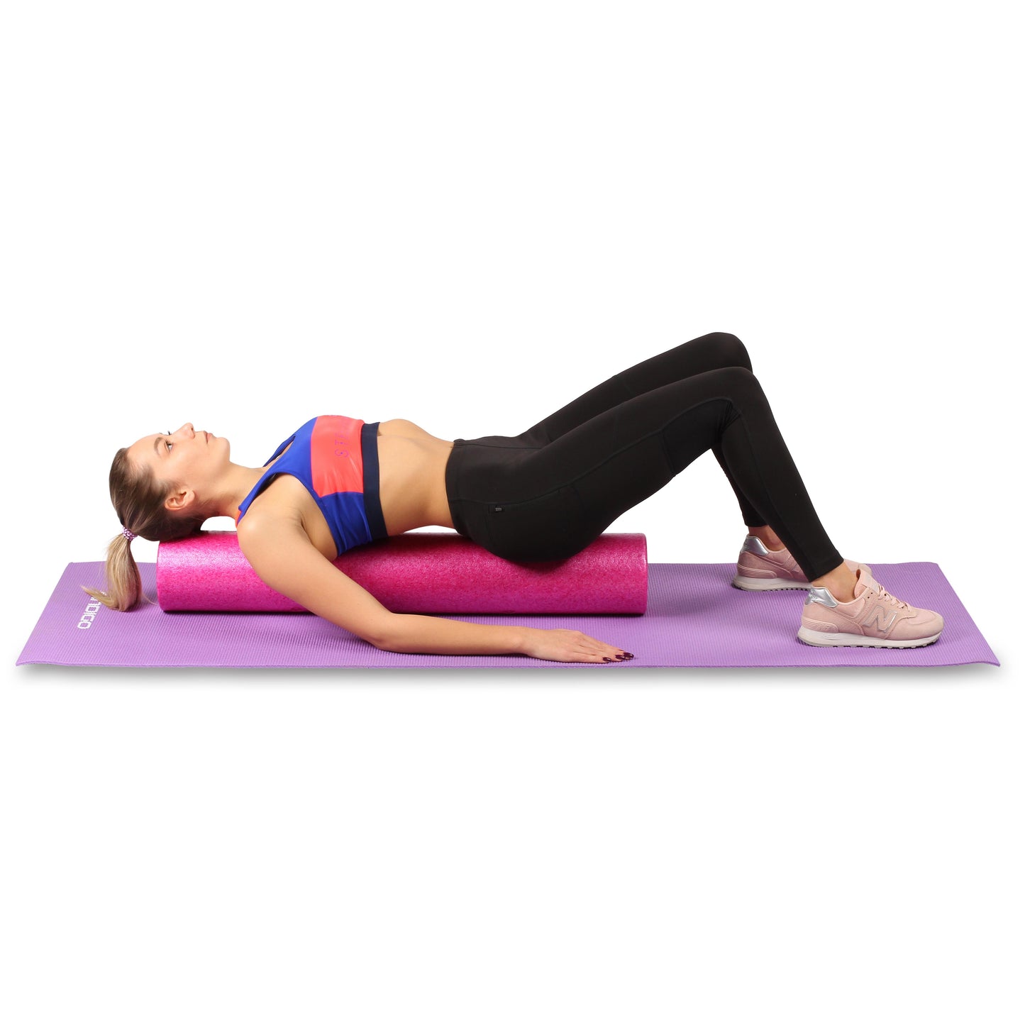 Rouleau en Mousse Rond pour Massages Musculaires et Yoga INDIGO 30*15 cm.