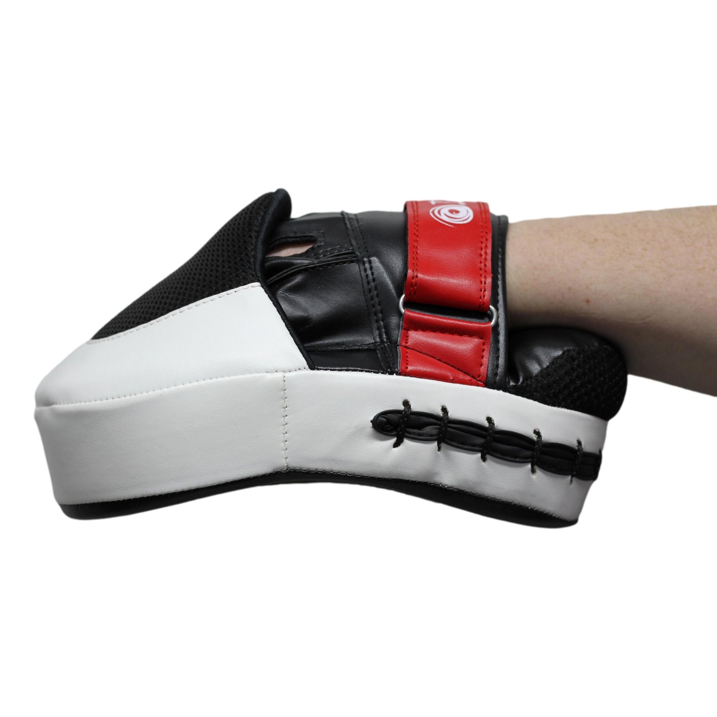Mitaines De Boxe Courbes En PU (Paire) INDIGO Blanc-Noir 26* 20* 9 cm