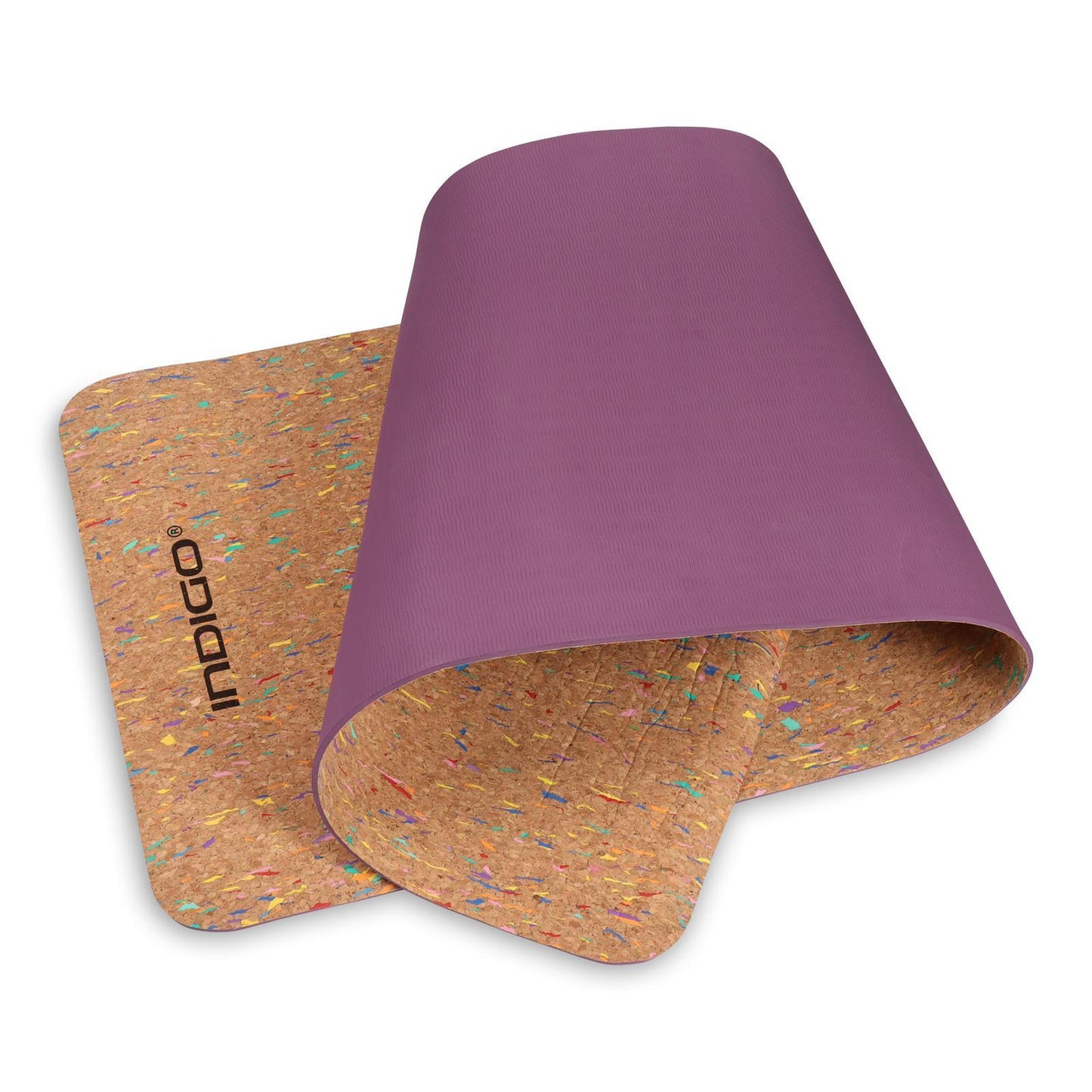 Tapis De Yoga Et Fitness TPE Et Liège Indigo 173*61*0,6 cm