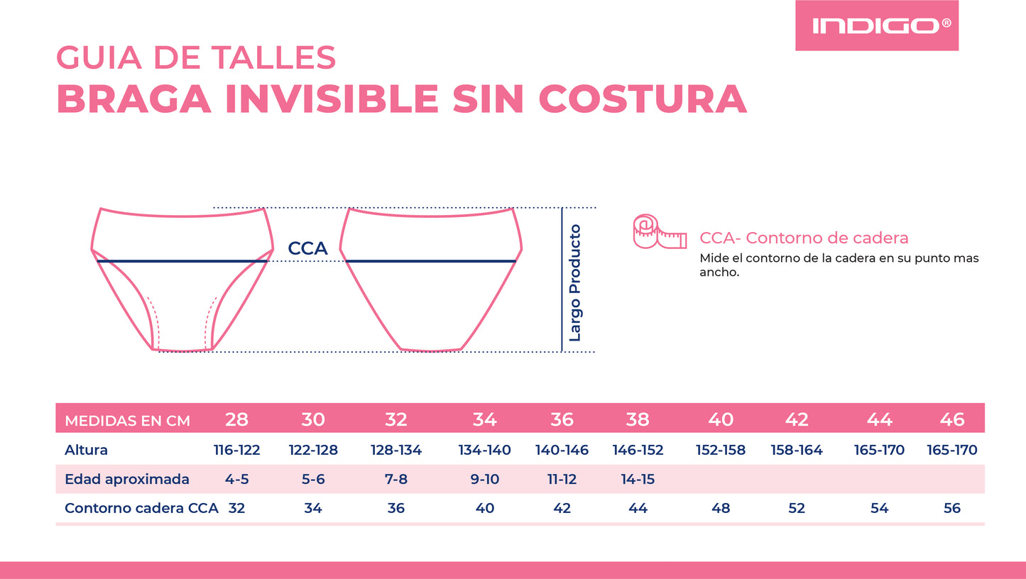 Braga de Gimnasia Invisible Sin Costura INDIGO Beige