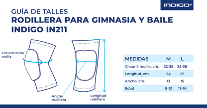 Rodilleras Elásticas para Gimnasia Rítmica INDIGO