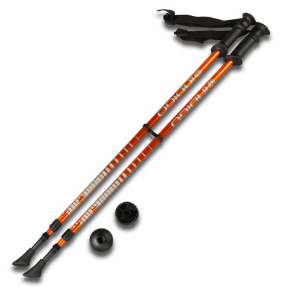 Bastãos de Caminhada Y Trekking Dobrável 5 Seções INDIGO 85-135 cm. Cinza