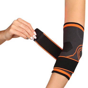 Elastic Elbow Brace with Compression Straps INDIGO