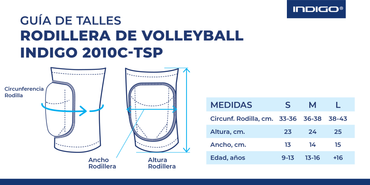 Joelheiras de Voleibol Acolchoadas INDIGO Preto 2010C