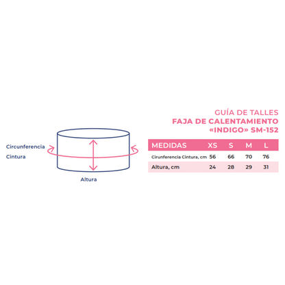 Faja de Calentamiento de Lana INDIGO 42*20 cm