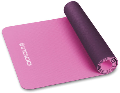 Tapete de Yoga e Fitness TPE INDIGO Bilateral 173*61*0,5 cm