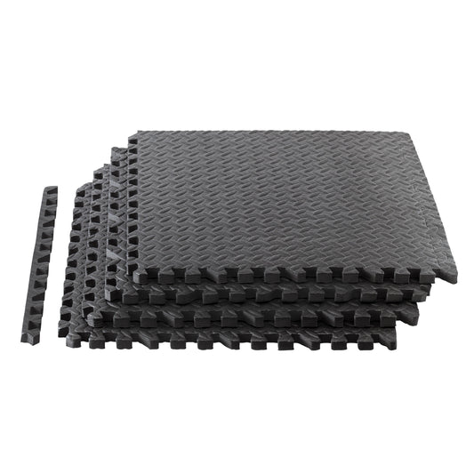 Esterilla de Fitness y Ejercicios Gimnasio Puzzle INDIGO 9 Unidades 60*60*2 cm Negro