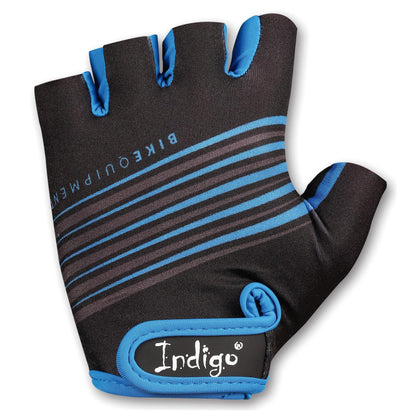 Luvas Ciclismo e Fitness Masculinas INDIGO Preto-Azul