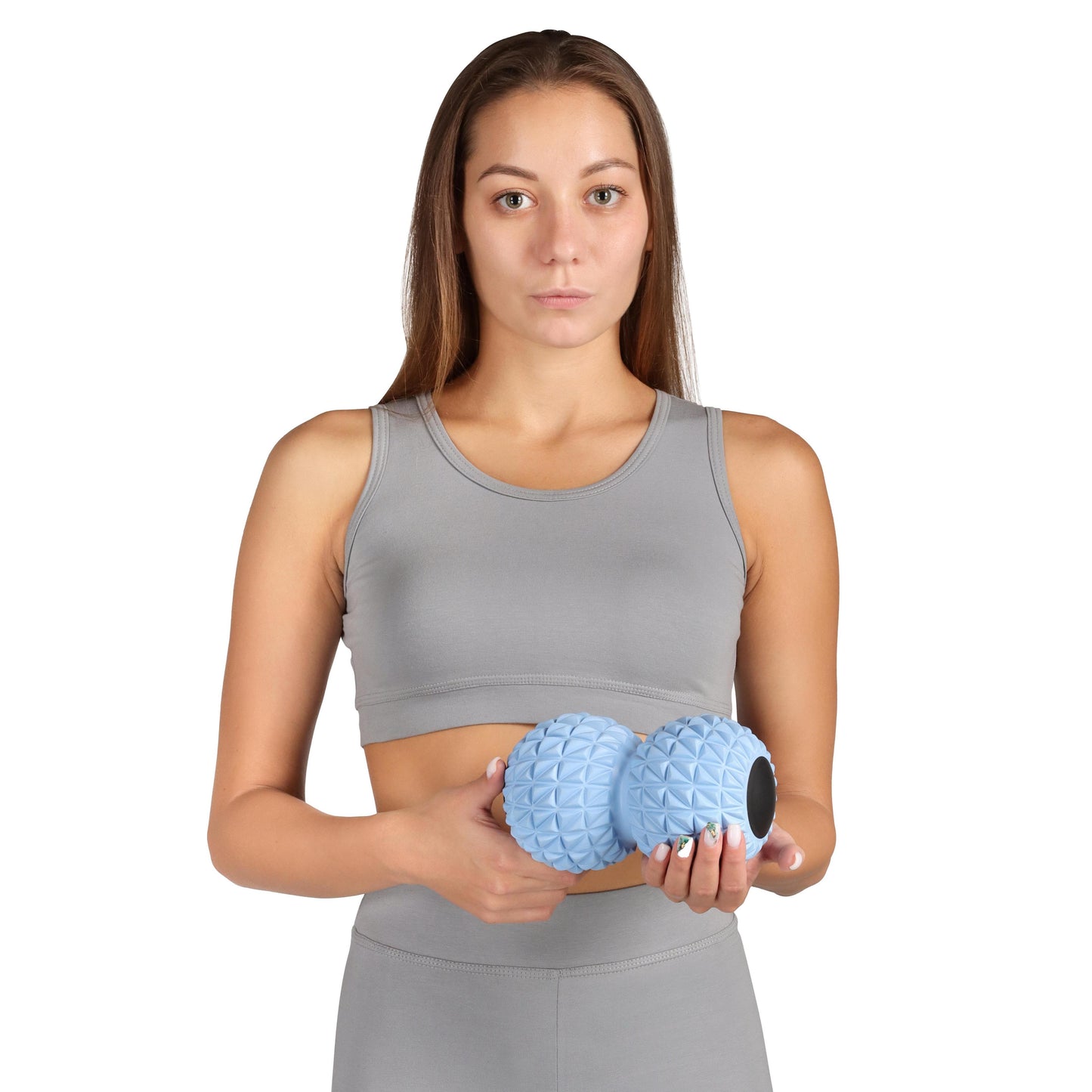 Pelota para Masajes Doble para Yoga INDIGO 18*10 cm