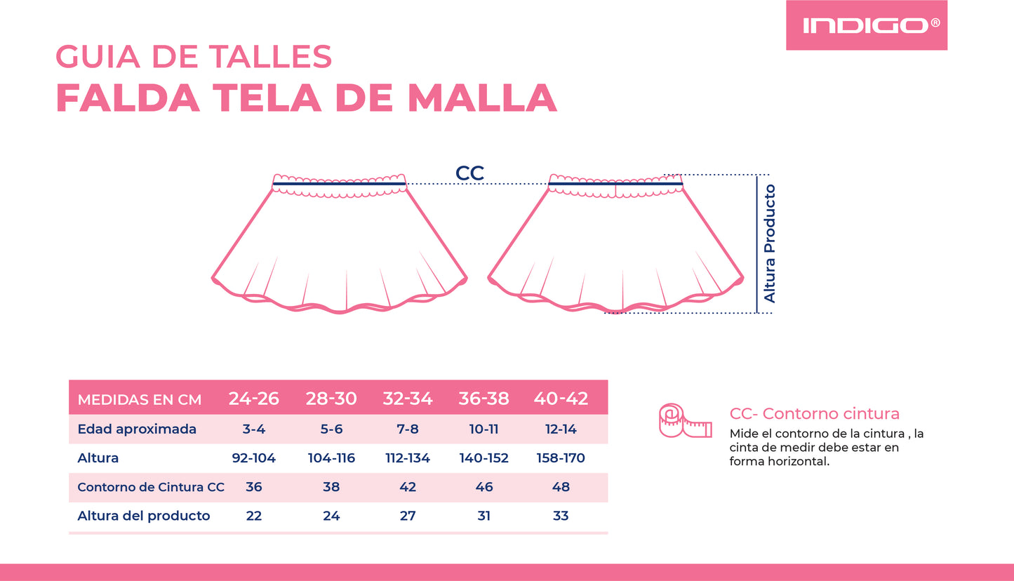 Saia de Ginástica Rítmica em Tecido Malha INDIGO Preta