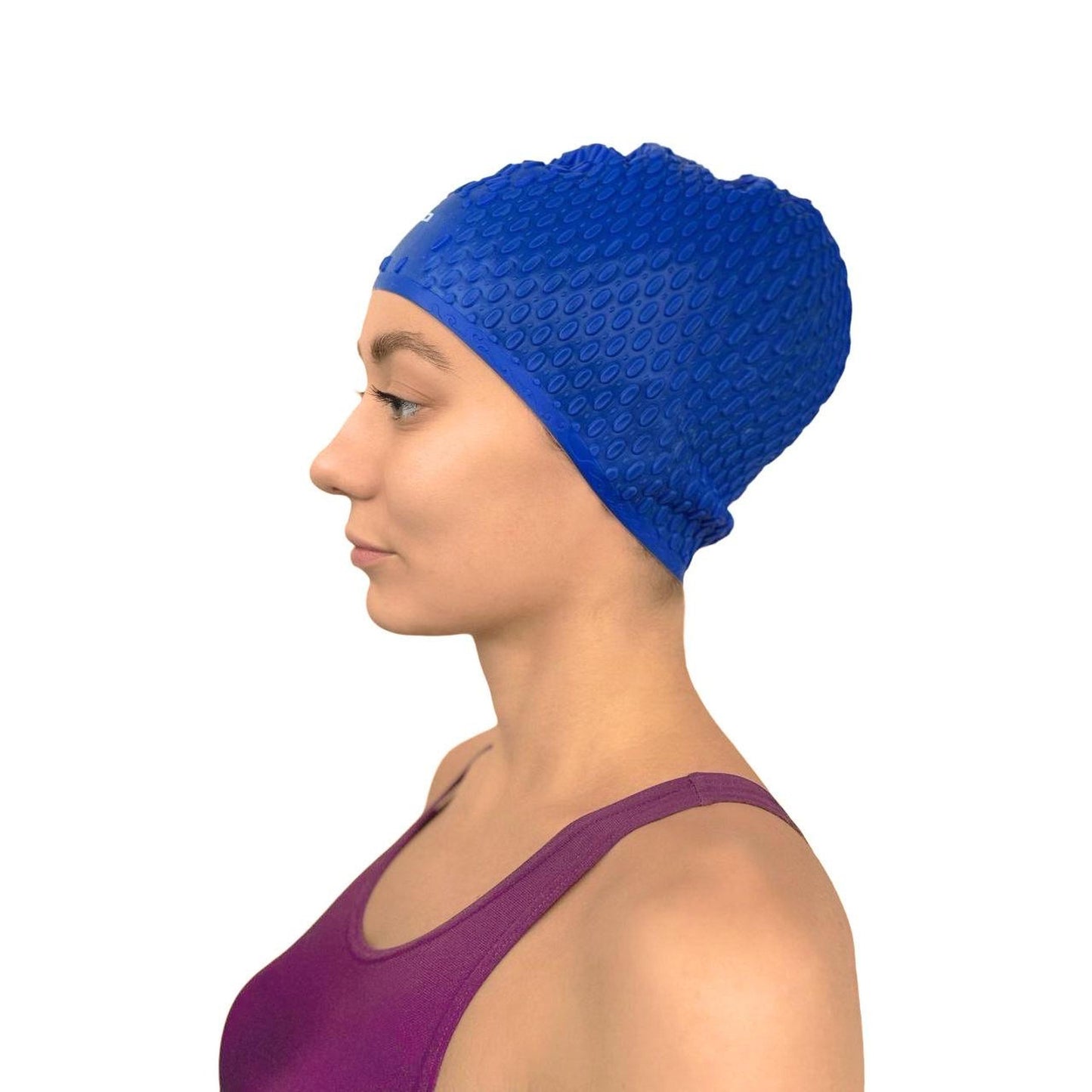 Gorro de Natación Estriado para Cabellos Largos INDIGO