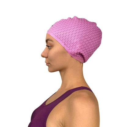 Gorro de Natación Estriado para Cabellos Largos INDIGO