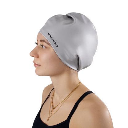 Gorro de Natación Silicona para Cabellos Largos Extra Grande INDIGO