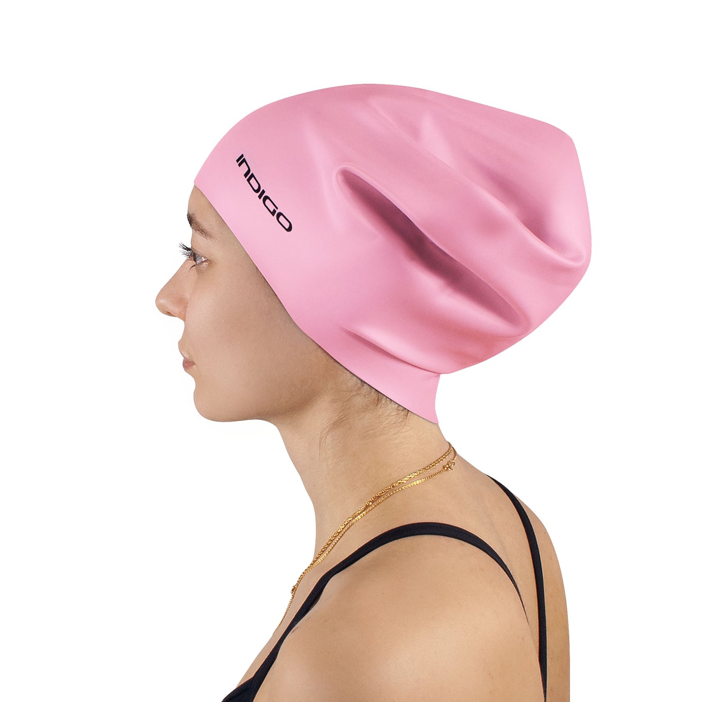 Gorro de Natación Silicona para Cabellos Largos Extra Grande INDIGO