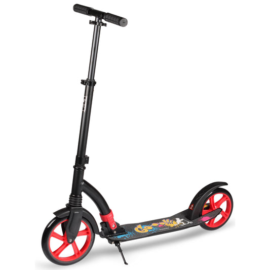 Scooter Foldable Adults Up To 100 Kg GO INDIGO Black-Red