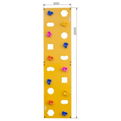 Parede de Escalada - Parede de Escalada 10 Suportes com Furos ELBRUS 50*200 cm Laranja