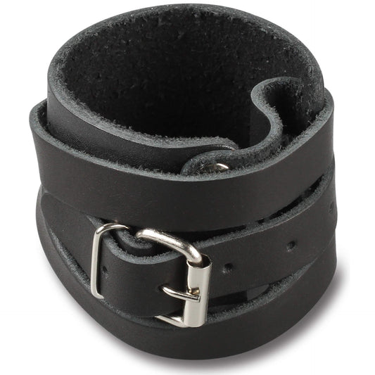 Pulseira de Couro Reforçado com Fechadura e Fivela de Metal INDIGO 1 Unidade 10*7 cm Preto