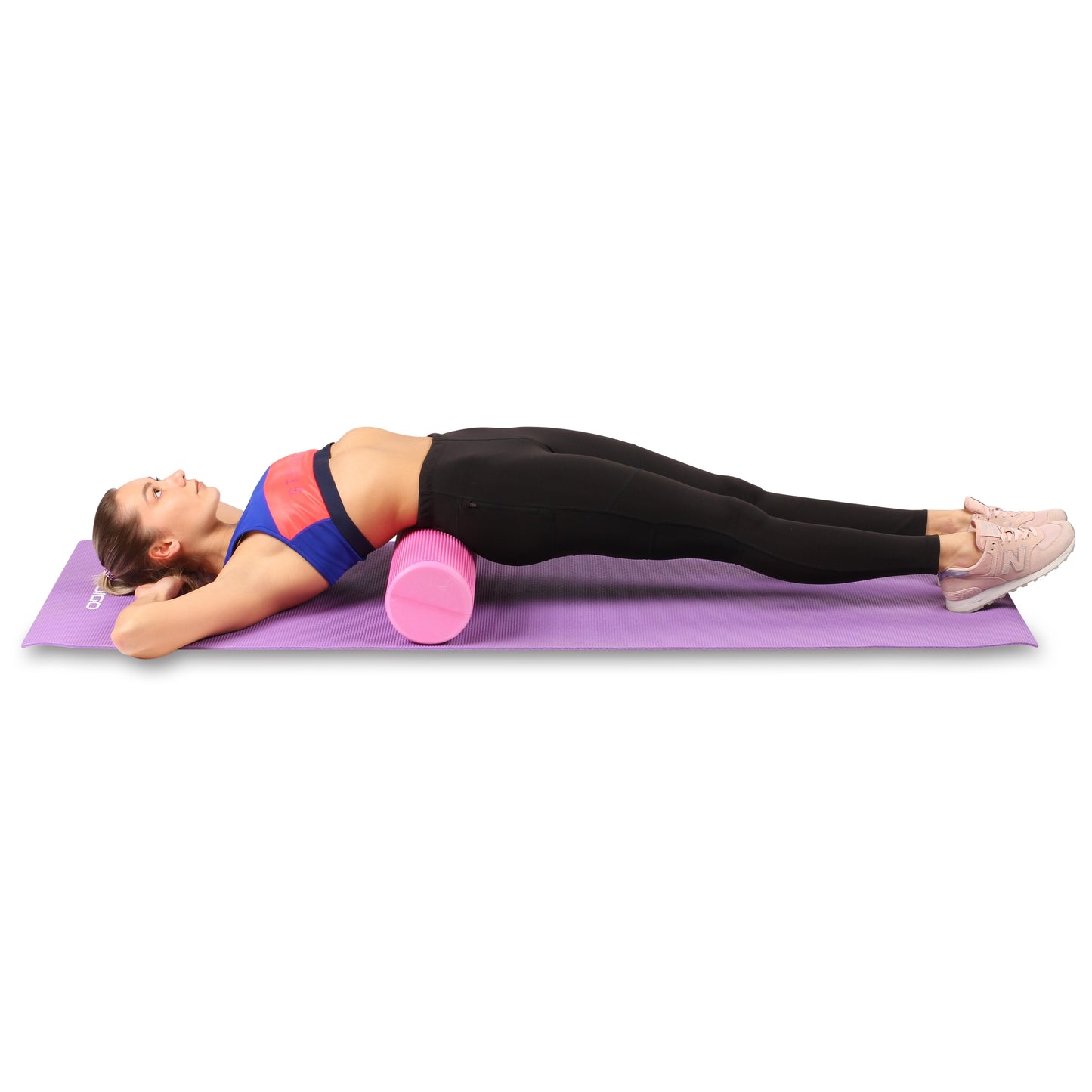 Rolo de Espuma Faom Roller Para Massagem Muscular, Yoga e Fitness INDIGO 60*15 cm